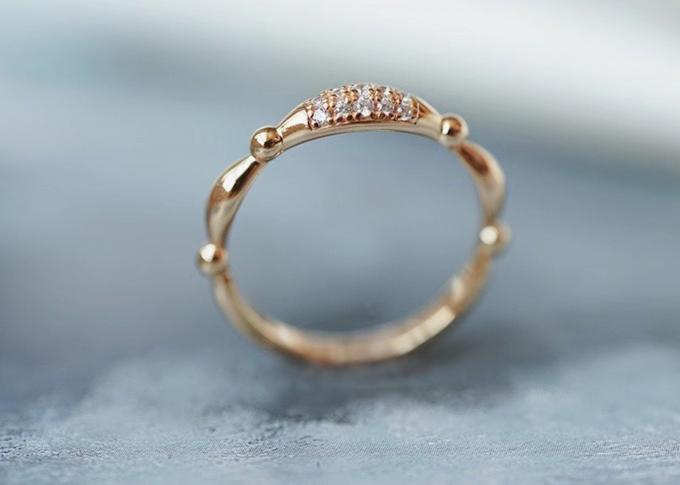 14K Rose Gold Real Diamond Jewellery Ring Dainty OEM ODM for Wedding 0