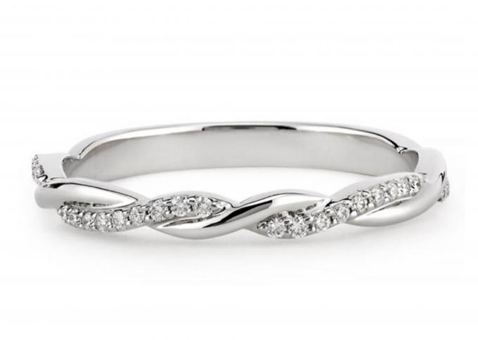 14K White Gold Real Diamond Jewellery Ring 0.3ct Round Cut ODM For Engagement 0