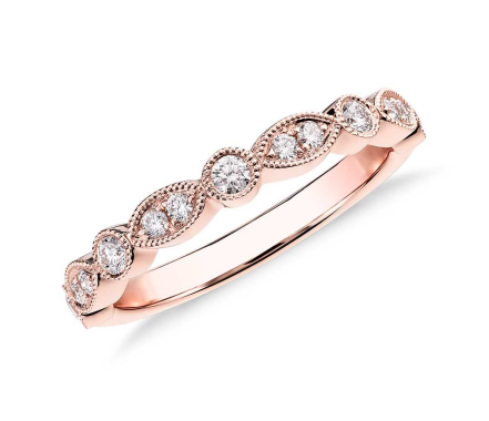 Rose Gold Jewelry 14K Natural Diamond Engagement Ring Round Cut 0