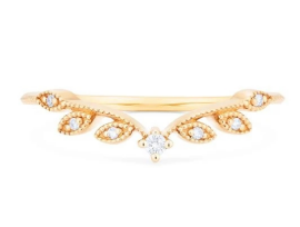Diamond Wedding Unique Engagement Rings 14K Yellow Gold Jewelry 0