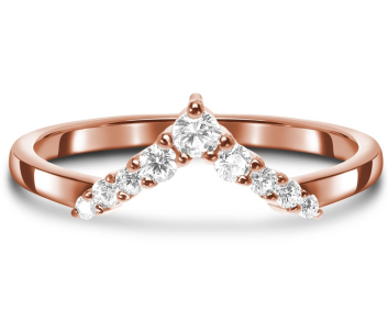 Celebrity Diamond Engagement Rings For Women , 14K Rose Real Diamond Jewellery 0