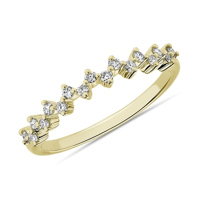 Celestial Stacking Wedding Ring in 9k Yellow Gold For Women