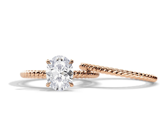 Oval cut 9K Gold Ring 1.5ct 6×8MM With Moissanite Prong Setting Type