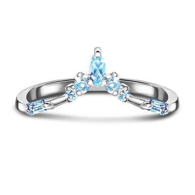 9K / 10K / 14K / 18K Natural Emerald Cut Diamond Engagement Ring White Gold