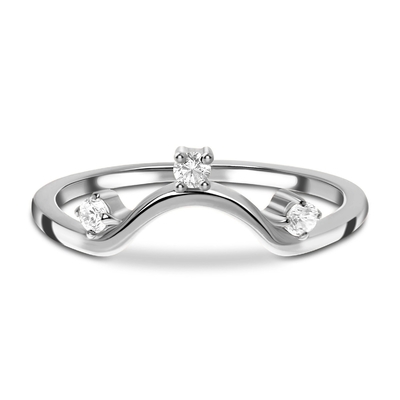 14K Rose Gold Real Diamond Jewellery , Round Real Fancy Diamond Anniversary Rings