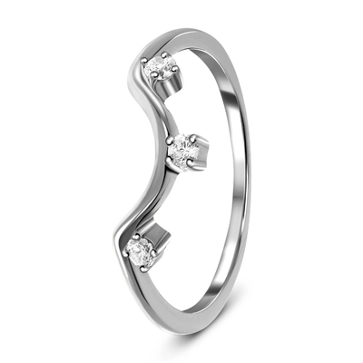 14K Rose Gold Real Diamond Jewellery , Round Real Fancy Diamond Anniversary Rings