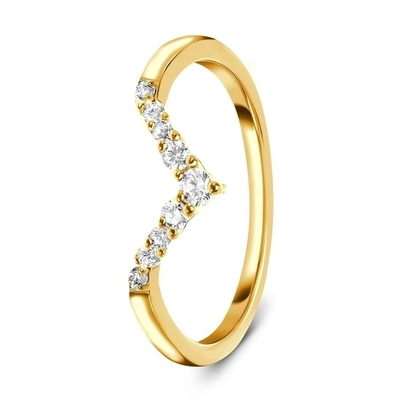 Celebrity Diamond Engagement Rings For Women , 14K Rose Real Diamond Jewellery