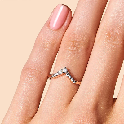Celebrity Diamond Engagement Rings For Women , 14K Rose Real Diamond Jewellery