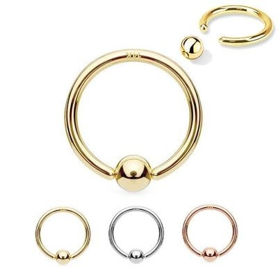Piercing Jewelry 14K Gold Nipple Ring Hoop Cartilage Nose Eyebrow Lips