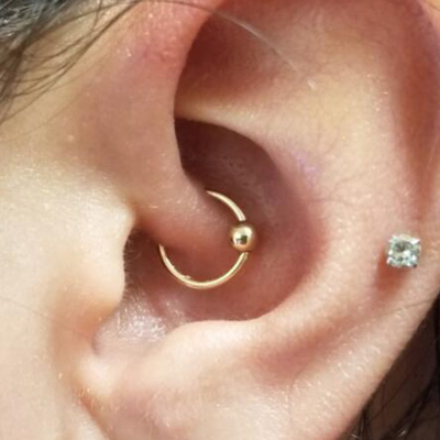 Piercing Jewelry 14K Gold Nipple Ring Hoop Cartilage Nose Eyebrow Lips