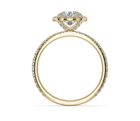 Luxury Gia Big Diamonds Woman Engagement Ring Real Solid 9K / 14K / 18K Gold