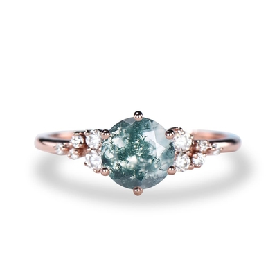 925 Sterling Silver Marquise Shape Jade Aventurine Open Leaf Rings Olive Leaf Rings Handmade Jewelry Unique Gifts for Wo