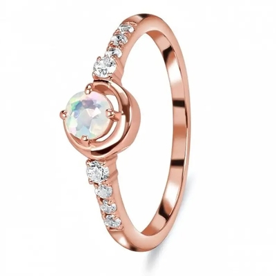 Trendy Ring for Women 925 Sterling Silver Moonstone Ring Heart Shape Gemstones Dainty Matching Stacking Ring