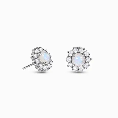 Wholesale 925 Sterling Silver Jewelry 14K Gold Plated Women Dangle Earrings Natural Moonstone Drop Earrings