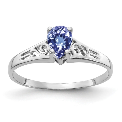 Natural 2 ct Cushion Cut Tanzanite Cocktail Ring in Sterling Silver  Engagement Ring In 18K White Gold