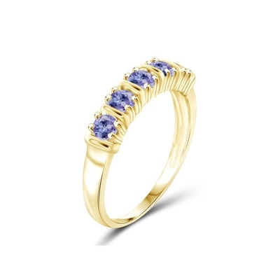 Oval Natural Primal Gold 14 Karat White Gold 6x4mm Pear Tanzanite Ring -Handmade Wedding Ring