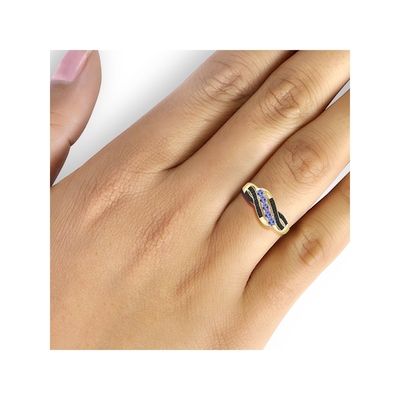Oval Natural Primal Gold 14 Karat White Gold 6x4mm Pear Tanzanite Ring -Handmade Wedding Ring