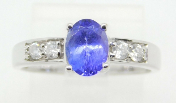 Flower Design JewelersClub Tanzanite Ring  Sterling Silver Ring Jewelry with White CZ Accent