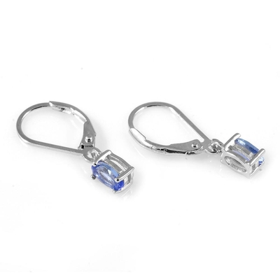 atural Tanzanite Earring Clip Gemstone Jewelry Real Pure Genuine 925 Solid Sterling Silver