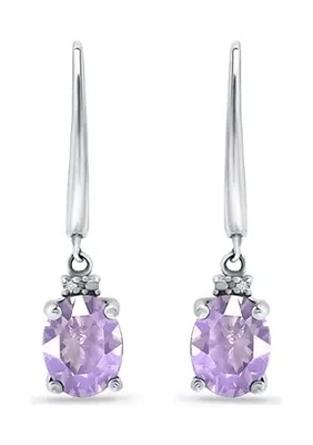 Amethyst and White Sapphire Cable Ring With 925 Sterling Silver