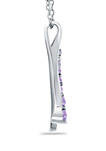 1/3 ct. t.w. Amethyst 7-Stone Journey Pendant Necklace in Sterling Silver