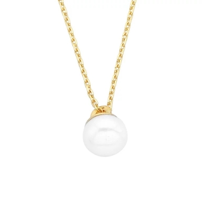 14K Pendant Necklace For Women Is With Decorated A 6MM Freshwater Pearl