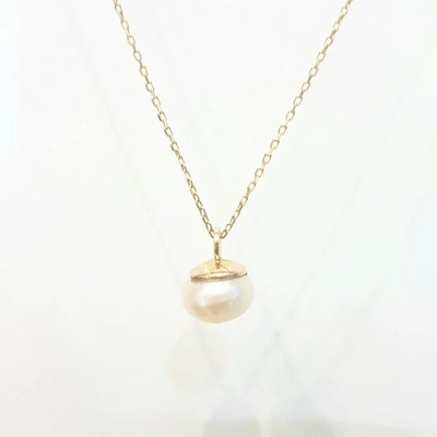 14K Pendant Necklace For Women Is With Decorated A 6MM Freshwater Pearl