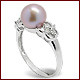 Melinda a Freshwater Cultured  Pearl Engagement Ring For Women
