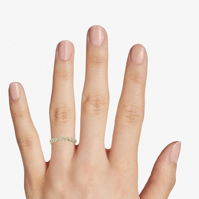 Celestial Stacking Wedding Ring in 9k Yellow Gold For Women