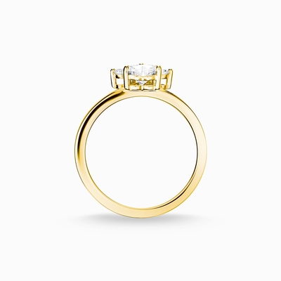 Beautiful Flower Sytle Ring Paw Cat 9K Gold Ring