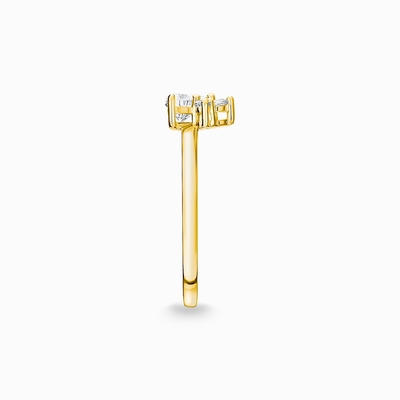 Beautiful Flower Sytle Ring Paw Cat 9K Gold Ring