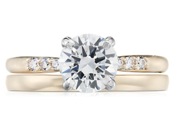 9 K Yellow Gold Jewelry Diamond Engagement Ring For Girls