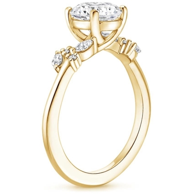 Arden Diamond Engagement Ring With 0.75 Carat Round Diamond In 9k Yellow Gold