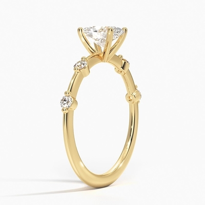 Aimee Diamond Engagement Ring With 0.75 Carat Oval Diamond