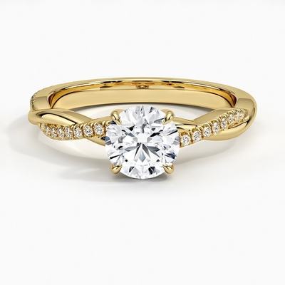 Diamond Ring 1/4 ct tw Round 9K Yellow Gold Wedding Ring