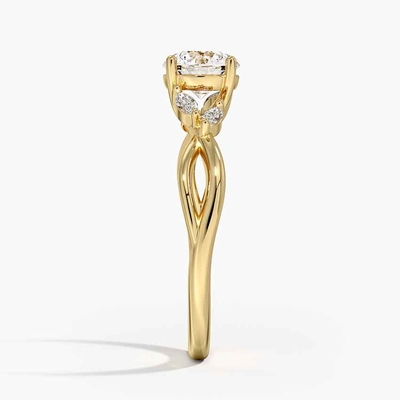 Willow Diamond Engagement Ring (1/8 Ct. Tw.) With 9K Gold