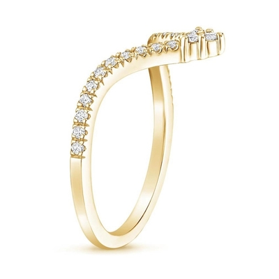 Exquisite Ring  Features Shimmering Pavé Diamonds With 9K Gold For Women