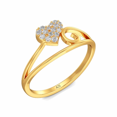 Luxe Willow Diamond Engagement Ring 1/4 Ct. Tw. With 9K Gold Heart