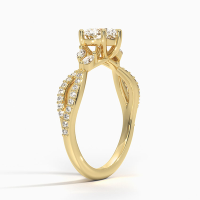 Luxe Willow Diamond Engagement Ring 1/4 Ct. Tw. With 9K Gold Heart