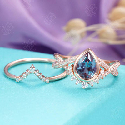 925 Sterling Silver lab grown alexandrite Jewelry Lab Created Alexandrite color changing gemstones ring