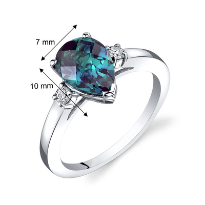 Gold Plated Wholesale 925 Sterling Silver Jewelry Women Wedding Ring Oval Shape Lab Created Alexandrite Stone Ring