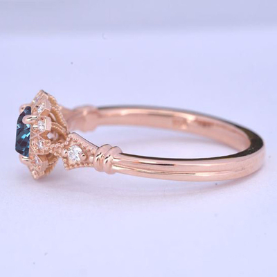 Classic Jewelry 925 Sterling Silver Gold Plated Ring Alexandrite Fine Jewelry Wholesale Girl Jewelry Set