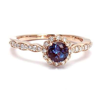 Classic Jewelry 925 Sterling Silver Gold Plated Ring Alexandrite Fine Jewelry Wholesale Girl Jewelry Set