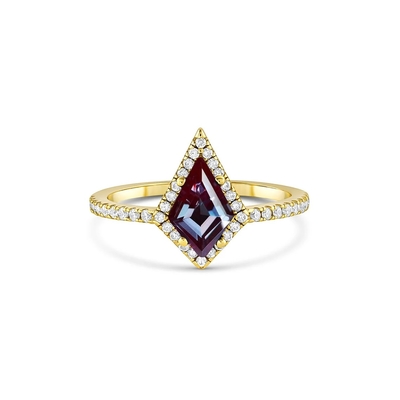 Alexandrite Ring Sterling Silver Ring Natural Alexandrite Engagement Rose Gold Promise June Birthstone Gemstone Jewelry