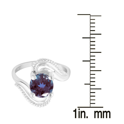 Wholesale 925 Sterling Silver with Color Changing Alexandrite with Solitaire Ring