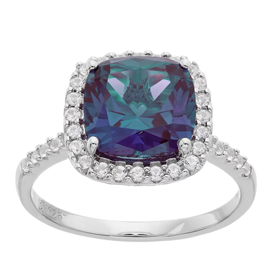 High Quality 925 Sterling Silver Alexandrite Crystal Ring For Women Wholesale Women Jewelry Rings