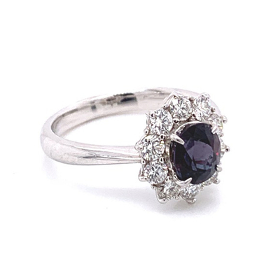 Wholesale Exquisite Vintage 925 Silver Jewelry Green Alexandrite Ring Engagement Ring For Women