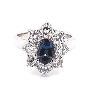 Wholesale Exquisite Vintage 925 Silver Jewelry Green Alexandrite Ring Engagement Ring For Women
