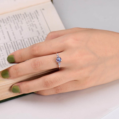 Luxury Engagement Ring Water Droplets Moonstone Ring Moon Stone Engagement Rings Womens