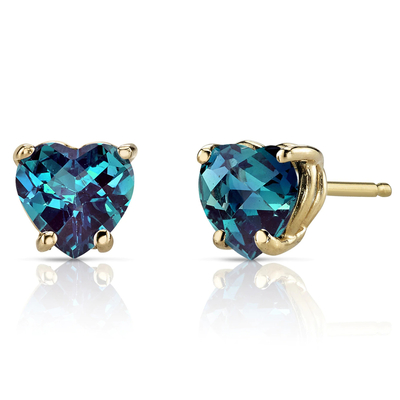 925 Sterling Silver Created Alexandrite Earrings 1 Carats Round Cut Halo Cubic Zirconia Simulated Alexandrite Earrings